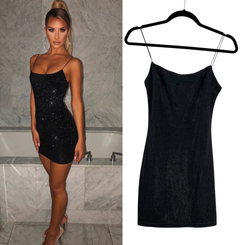 Elegant Black Spaghetti Strap Dress
